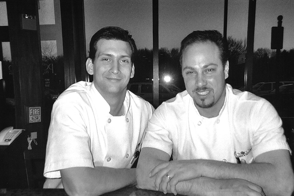 circa 2002 - Mark and Vinny at Pomodoro
